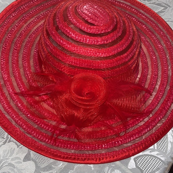 SUMMER HAT WITH MESH RIBBON & BOW - Picture 3 of 7